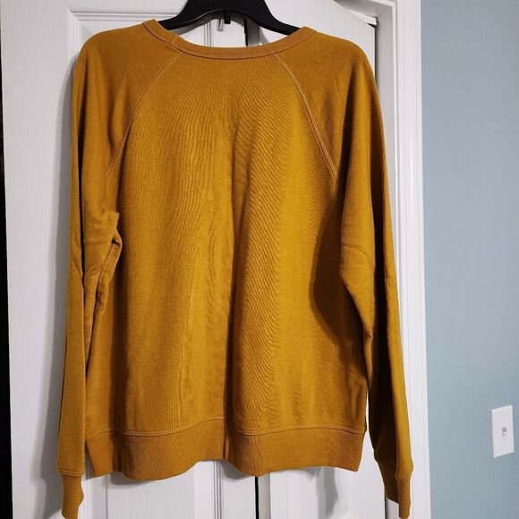 One-of-a-Kind Graphic Sonoma Mustard Yellow Sweatshirt “Sunny Side Up” - Picture 3 of 6